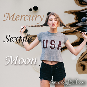 Transiting Mercury Sextile Moon